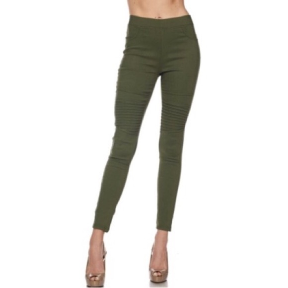 ❗️LAST❗️Olive Moto Leggings - Picture 4 of 8